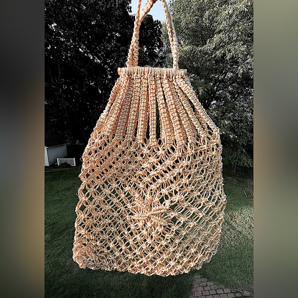 Sisal Raffia Straw Macrame Beach Tote Shopping Bag Wall Hanging